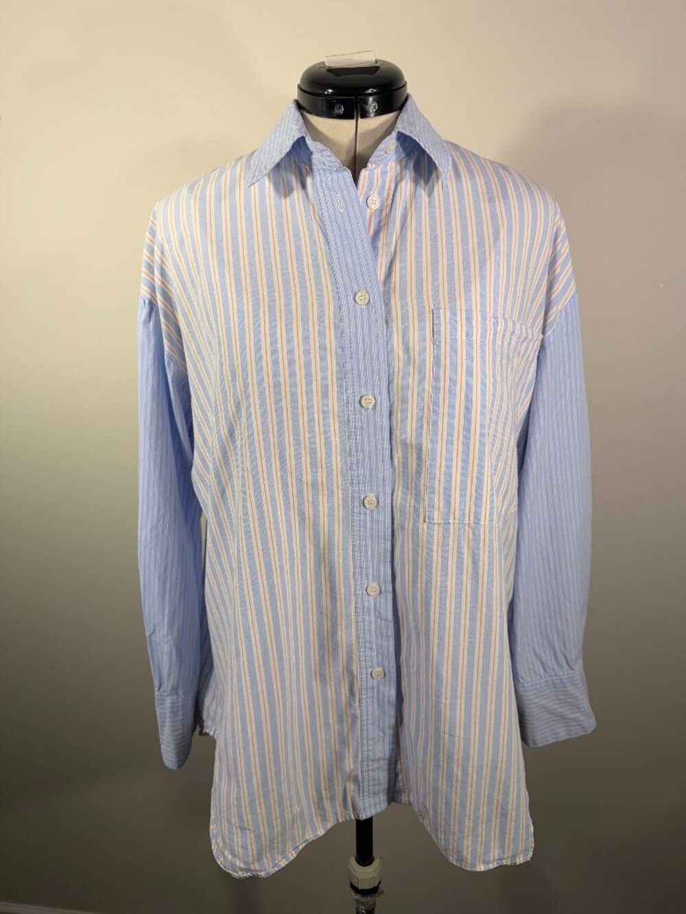 Light blue striped Zara shirt (oversized) size XS